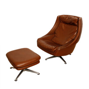Reclining Lounge Chair & Ottoman by Overman
