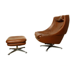 Reclining Lounge Chair & Ottoman by Overman