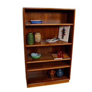 Slim Drexel Declaration MCM Walnut Bookcase