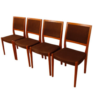 Set of 4 Scandinavian Teak Dining Chairs