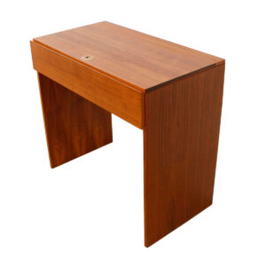 Danish Modern Walnut Compact Vanity / Desk