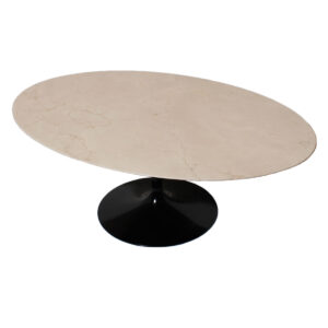 Eero Saarinen 42″ Oval Marble Coffee Table by Knoll
