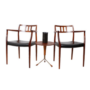 Set of 6 ( 2 Arm + 4 Side) Danish ROSEWOOD (#64 & #79) Niels Møller Dining Chairs