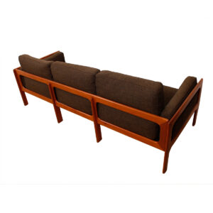 Danish Modern Upholstered Sofa w/ Teak Frame by Komfort, Denmark