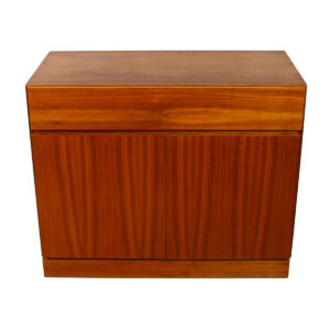 Compact Danish Modern Walnut Chest / Storage Cabinet / Bar