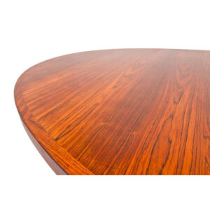 Danish Modern Large Rosewood Oval Expanding Dining Table