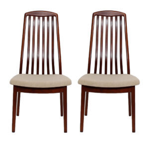 Pair of Danish Modern Slatback Dining Chairs