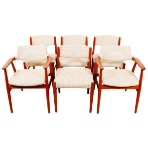 Erik Kirkegaard Set of 6 Danish Modern Teak Dining Chairs