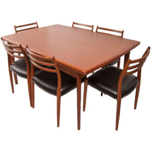 Kofod Larsen Organic Danish Expanding Teak Dining Table