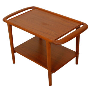 Niels Moller Danish Teak Bar / Accent Table with Handles