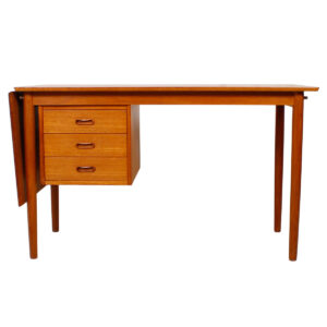 Arne Vodder Teak Desk w/ Adjustable Drawers and Drop Leaf