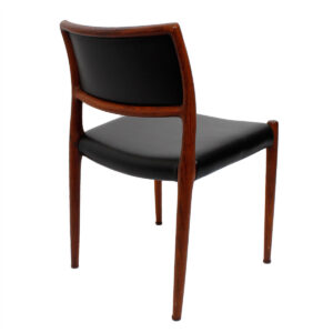 New Upholstery – Set of 4 Danish Rosewood Niels Moller #80 Dining Chairs