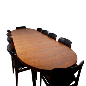 Skovmand & Andersen for Moreddi Danish Walnut Dining Table w/ 4 Leaves