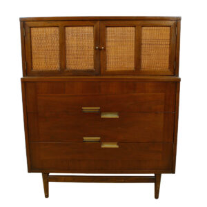 Mid Century Walnut Tall Dresser by American of Martinsville