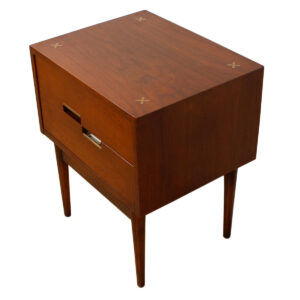 Mid Century Walnut Nightstand / End Table by American of Martinsville