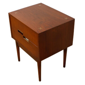 Mid Century Walnut Nightstand / End Table by American of Martinsville