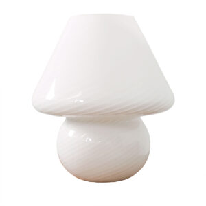 Murano Milk Glass Mushroom Lamp