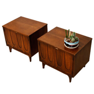 Pair of Broyhill Brasilia Commodes / Nightstands / Accent Tables with Legs
