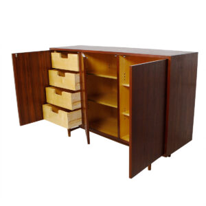 Rare Custom Copenhagen Danish Modern Teak Tall Cabinet