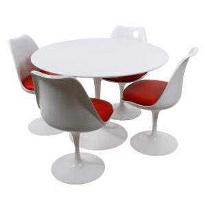Knoll Tulip Dining Set w/ 4 Chairs