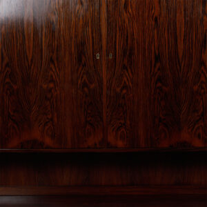 Danish Rosewood 2-Piece Storage / Bar Cabinet w/ Sexy Grain!