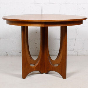 Brasilia Round to Oval Expanding Walnut Dining Table SET w/ 6 Chairs