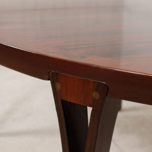Danish Modern Rosewood Oval Expanding Dining Table