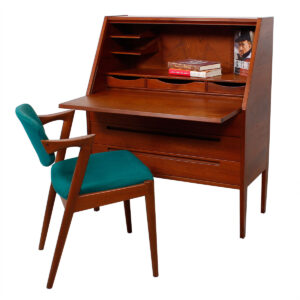 Danish Modern Teak Flip Top Secretary / Desk