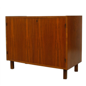 Danish Modern Teak Locking Door Cabinet
