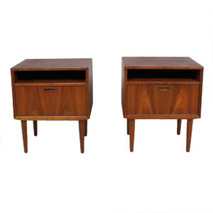 Pair of Teak Danish Modern Night Stands — Accent Tables by Falster