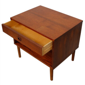 Swedish Mid Century Teak Night Stand / Accent Table by DUX