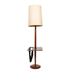 Rare Laurel Mid Century Floor Lamp w/ Table & Magazine Holder