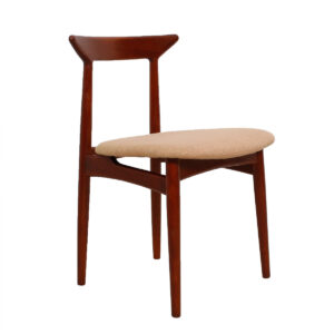Set of 4 Danish Modern Dark Teak Dining Chairs