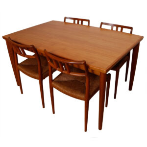Danish Modern Teak Expanding Dining Table