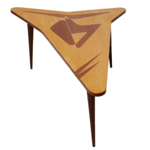 Italian Mid Century Arrowhead-shaped Coffee Table with Inlay