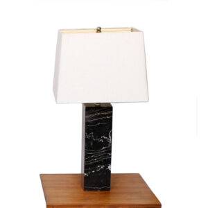 Nessen Studios Marble Table Lamp w/ Square Shade