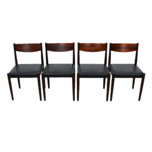 Set of 4 Danish Modern Rosewood Dining Chairs