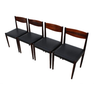 Set of 4 Danish Modern Rosewood Dining Chairs