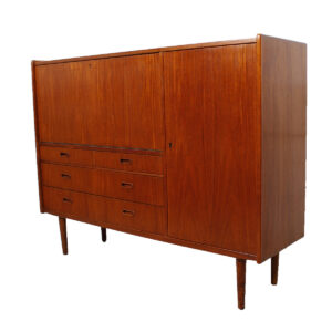 Danish Teak Locking Storage / Bar Cabinet / Secretary by Falster
