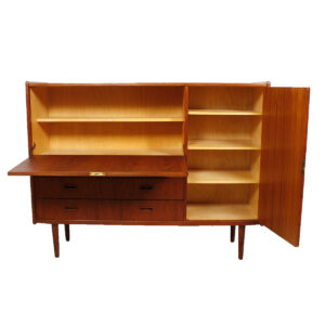 Danish Teak Locking Storage / Bar Cabinet / Secretary by Falster