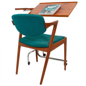 Danish Rosewood & Chrome Adjustable Tray / Music Table