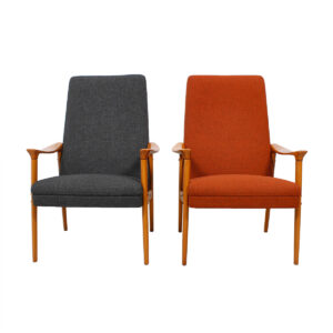 Norwegian Modern Tallback Lounge Chairs