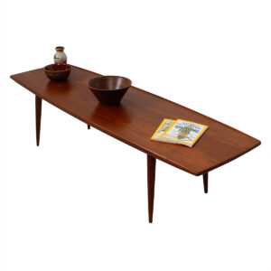 Splayed Leg Danish Teak Long ‘Surfboard’ Coffee Table