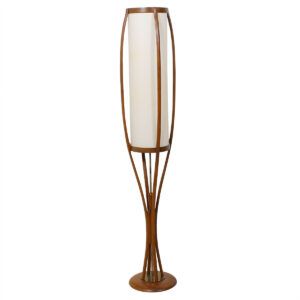 Adrian Pearsall Mid Century Modern Curvaceous Walnut Floor Lamp