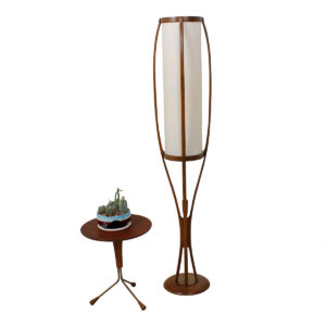 Adrian Pearsall Mid Century Modern Curvaceous Walnut Floor Lamp