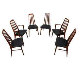 Set of 6 Koefoed Hornslett Danish Walnut Dining Chairs