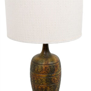 Vintage MCM Pottery Table Lamp in Earthy Tones