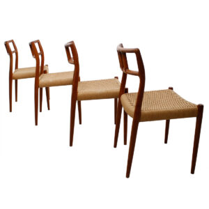 Set of 4 Danish Modern Teak Niels Moller #79 Dining Chairs