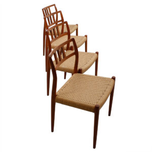 Set of 4 Danish Modern Teak Niels Moller #79 Dining Chairs