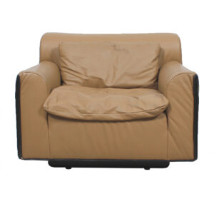 Cafe Au Lait Leather Club Chair by Knoll